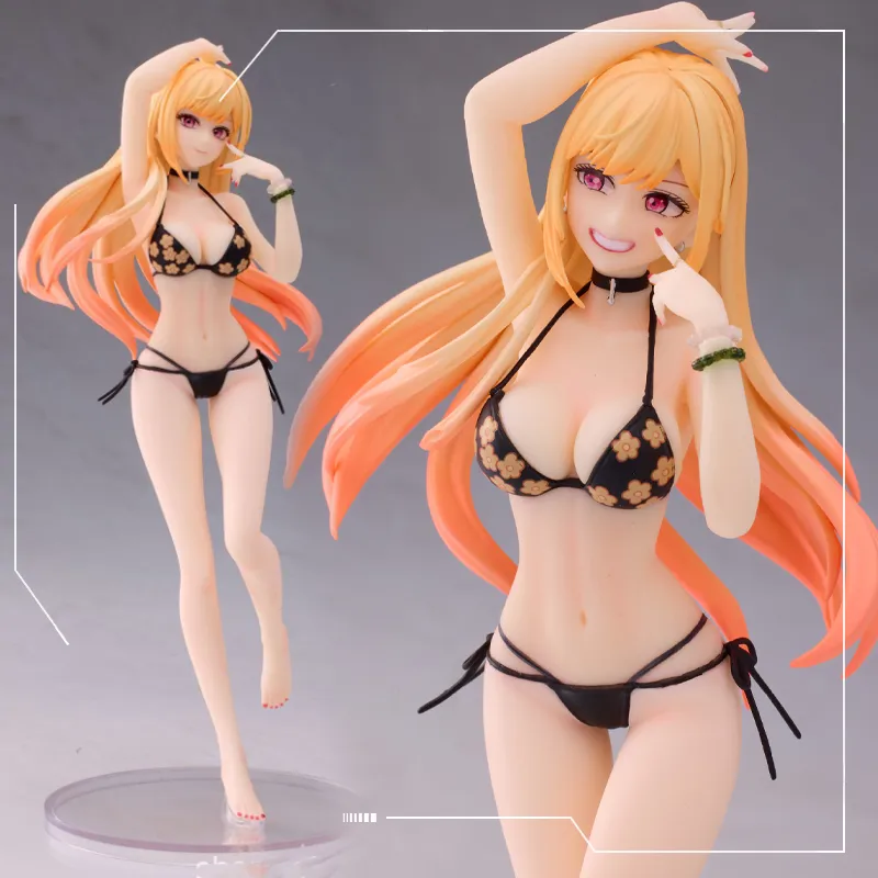 Anime Manga 24CM Sono Bisque Doll wa Koi wo Suru Kitagawa Marin Sexy Girl Swimsuit PVC Action Figure Adults Collection Model Toy doll gifts