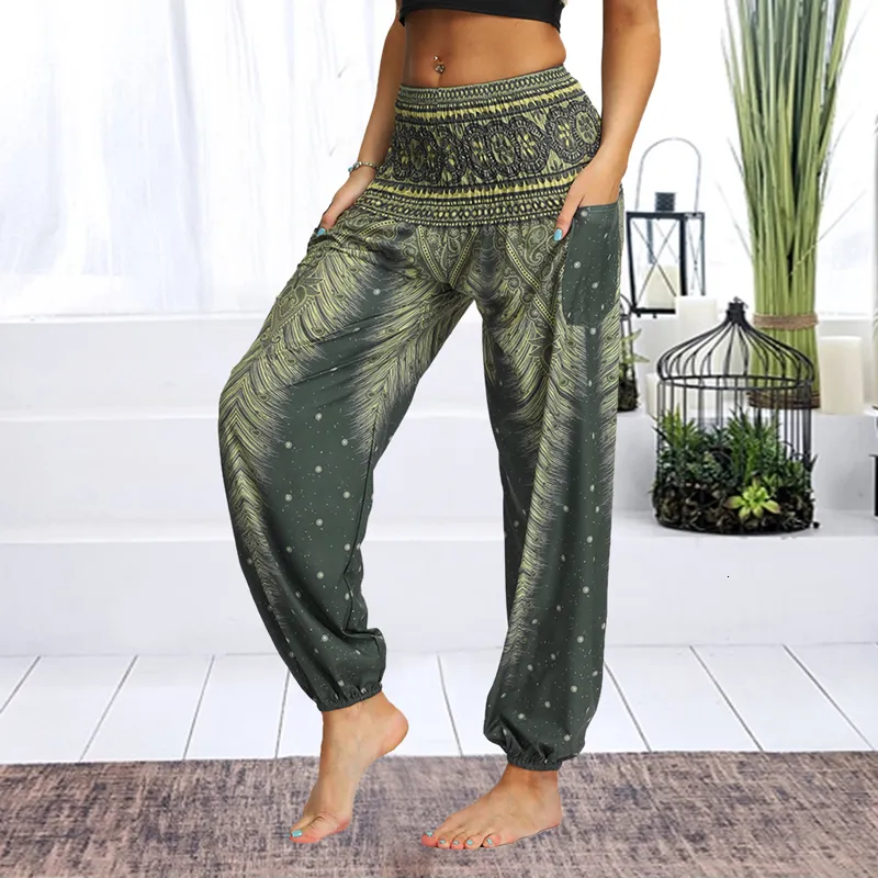 Kvinnors byxor Capris Trend Boho Loose Women's Pants Casual Hippy Trousers Baggy Aladdin Harem Pant Yoga Pants Cozy Yoga Leggings Pantalones de Mujer 230720