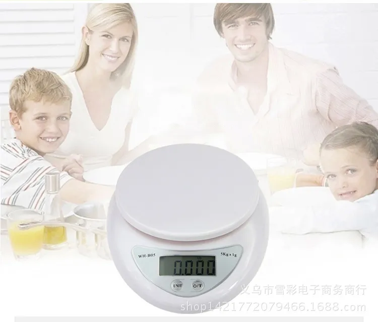 5000g/1g LED Electronic Scale Food Diet Postal Kitchen Digital Measuring Scales Weigh Balance Creative Gifts