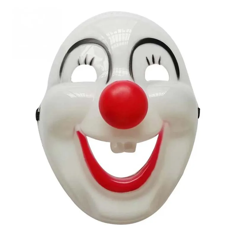 Circus Troupe Funny Clown Costume Cosplay Mask Creepy Halloween Joker Adult Ghost Festive Holiday Show Party Masquerade Decor