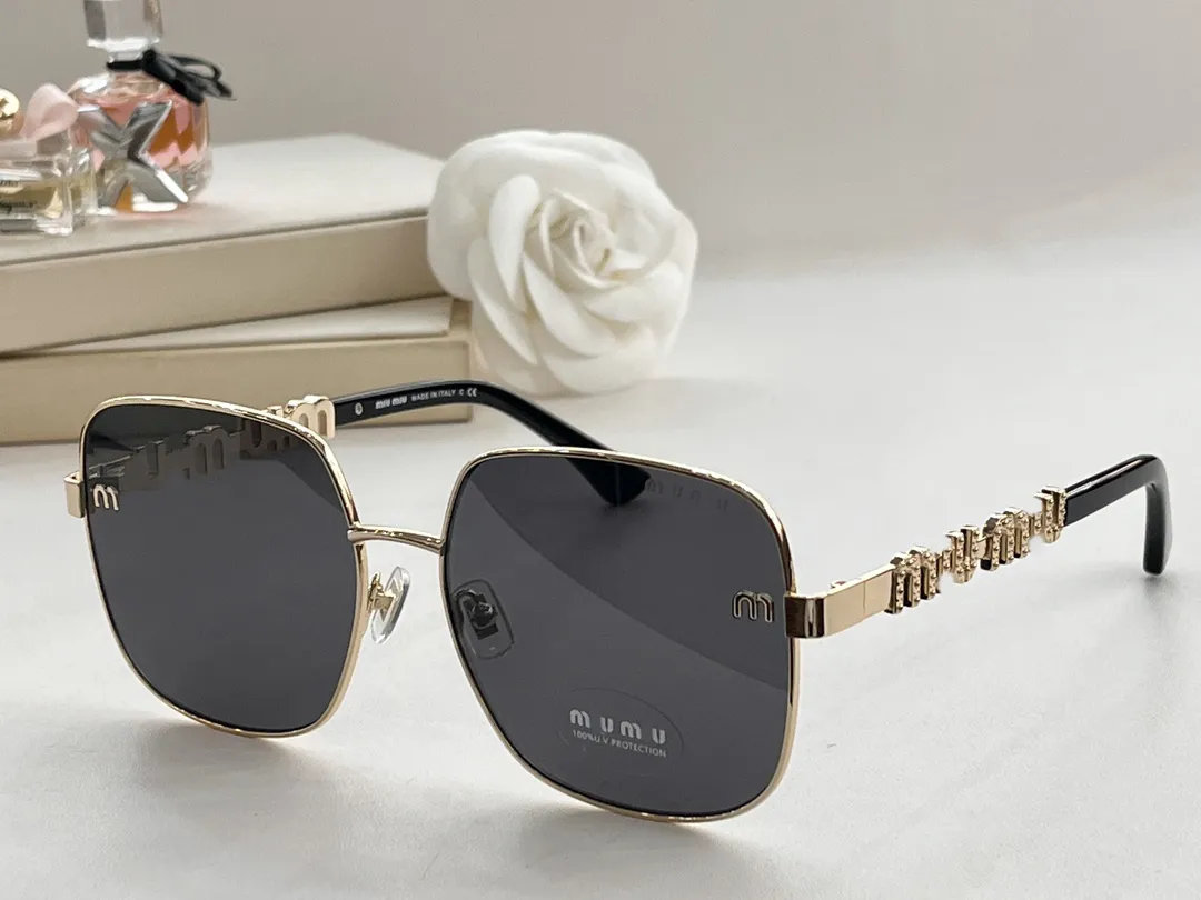 miu Sonnenbrille für Damen und Herren, klassische Schönheit, Kopfbrille, Sonnenbrille, Rahmen, Retro-UV400-Linsenstil, Unisex, Vollrahmen