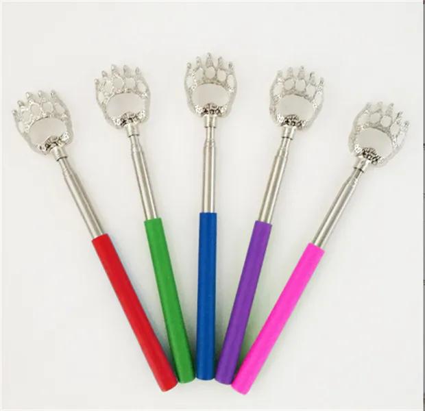 Bear Claw Type rostfritt stål Back Scratcher med bekvämt kudde Stretch Grip -handtag som förlänger utdragbara hälsoförråd PRAKTISKA TELEKOPISK JL1671