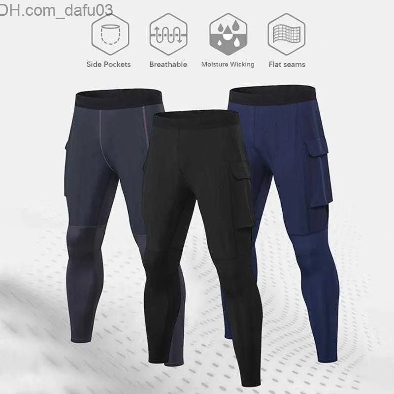 Herrbyxor män byxor fitness som kör sportkläder tätt träning leggings elastiska midja gym snabbt torr moire wicking performance byxor mäns z230721