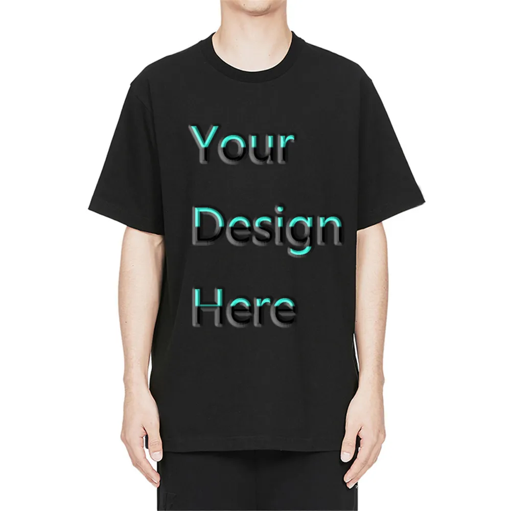 Men's T-Shirts Customized Printed Leisure Men T Shirt Harajuku Women Tee DIY Your Like Po Or White T-shirt Fashion Custom shirt 230720