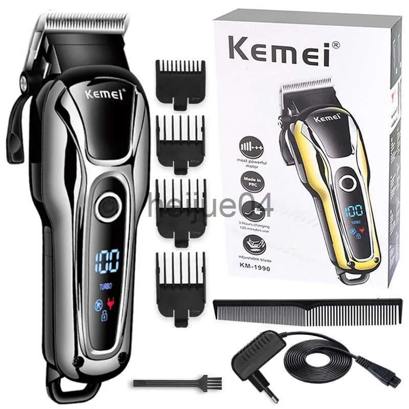 Tondeuse Trimmers Keme 1990 Professionele TwoSpeeds Tondeuse Voor Mannen Kapper Salon Tondeuse Pro Elektrisch Haar Knippen hine Precision x0728