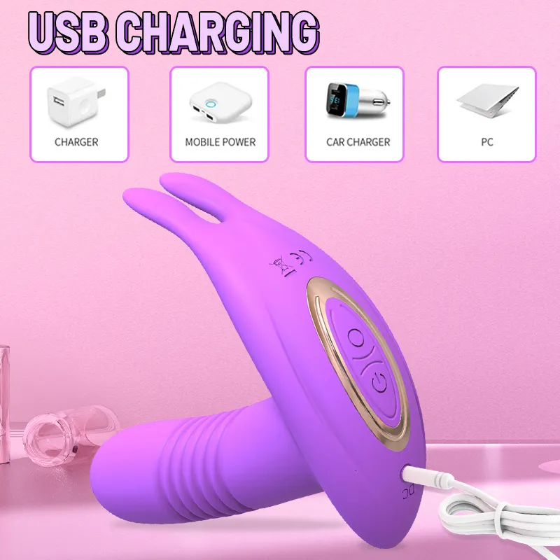 Vibrateur rotatif rétractable pour point g et clitoris_voghion.com