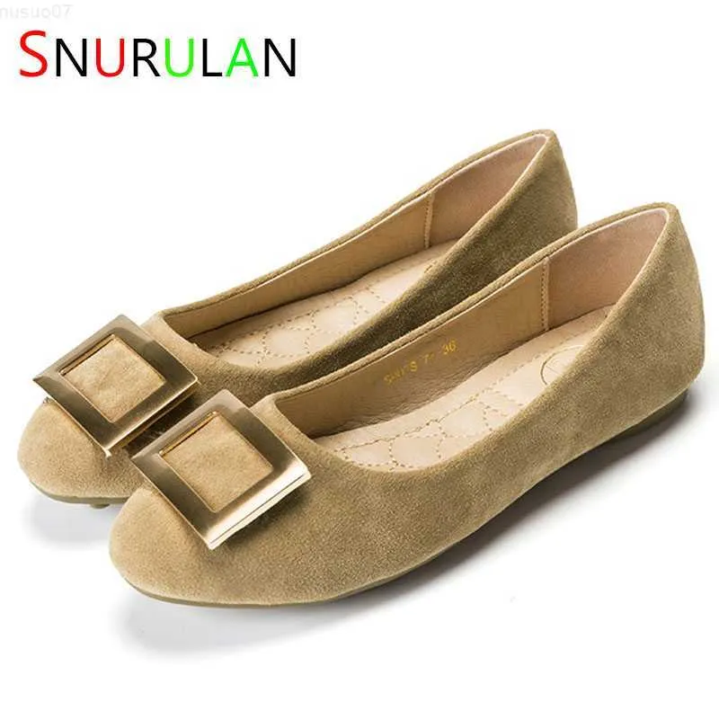 Dress Shoes Nubuck round toe big size shoes women metal square buckle moccasins tpr bottom espadrilles woman canvas shoe beauty ballet flats L230721