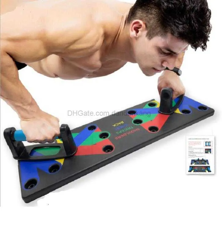 multifunzione push up board home fitness press up board esercizio di potenza del braccio 9 Sistema Attrezzatura per l'allenamento completa