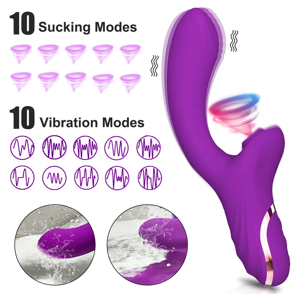 20-Mode Female Suction Cup Vibrator with Dildo...