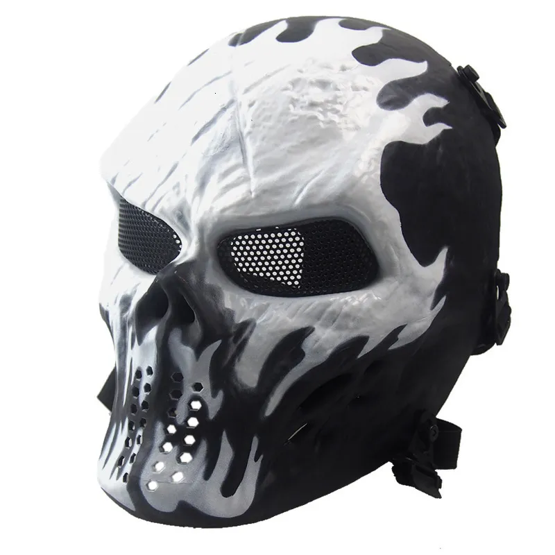 Tactique Airsoft Masque,lentille Grise Full Face Skull Paintball Masque de Protection for CS wargame Halloween Cosplay Costume.[J473] | Rakuten