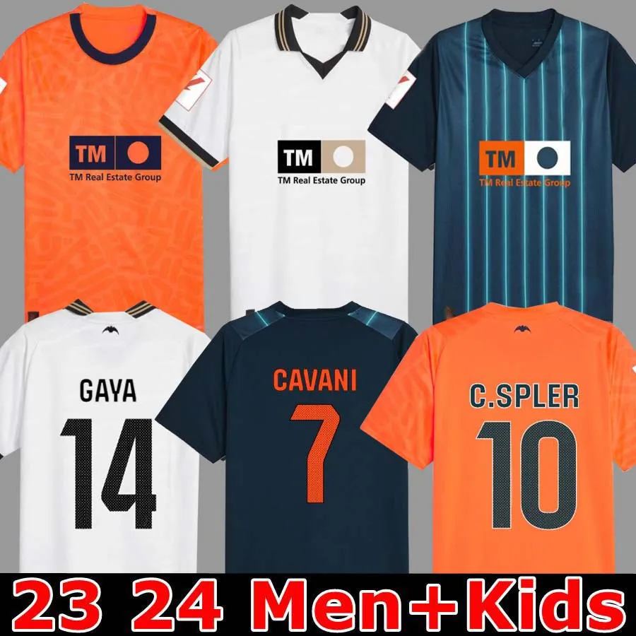 23 24 Maillots de football Valencias CAVANI GUEDES GAMEIRO camisetas de futbol Gaya hommes enfants kit maillots de football 2023 2024 Rivero C.SOLER Cheryshev