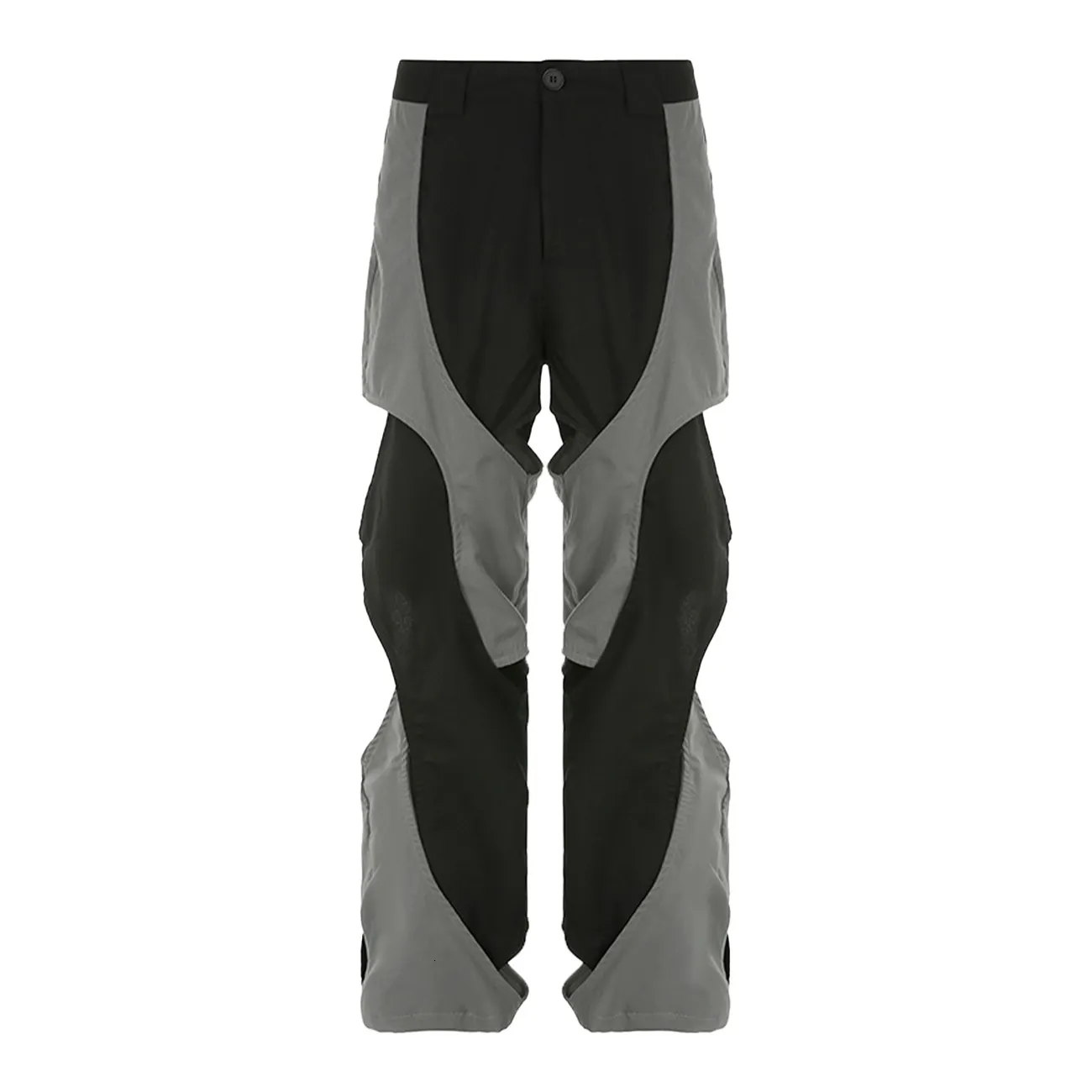 Pantalons pour hommes Lacible Cut Out Patchwork Mode Casual Printemps et Automne Loisirs Britches Hip Hop Street 230720