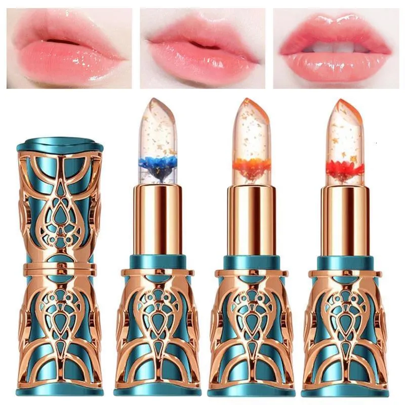 Lipstick Flower Jelly Color Changing Non Stick Cup Refreshing Texture Lip Balm Temperature For 230720