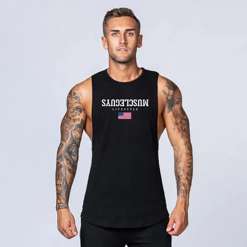 Herren-Tanktops, Muskel-Herren-Oberteil, ärmellos, modisch, Workout, Sportbekleidung, Hemd, Stringer-Kleidung, Bodybuilding, Unterhemden, Fitnessstudio, Baumwolle, Fitnessweste 230720