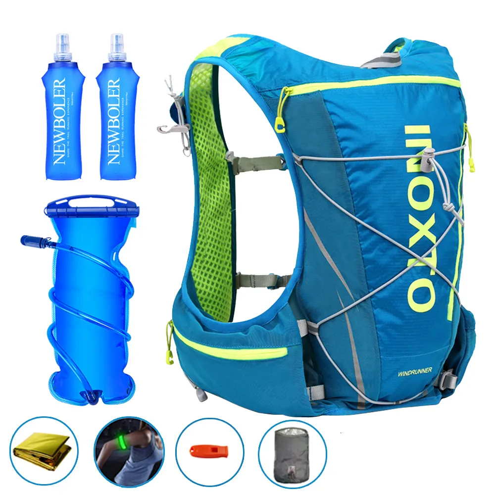 Sacs de plein air 8L Running Hydratation Vest Sac à dos Hommes Femmes Sport Trail Marathon Jogging Randonnée option Water Bag Flask 230721