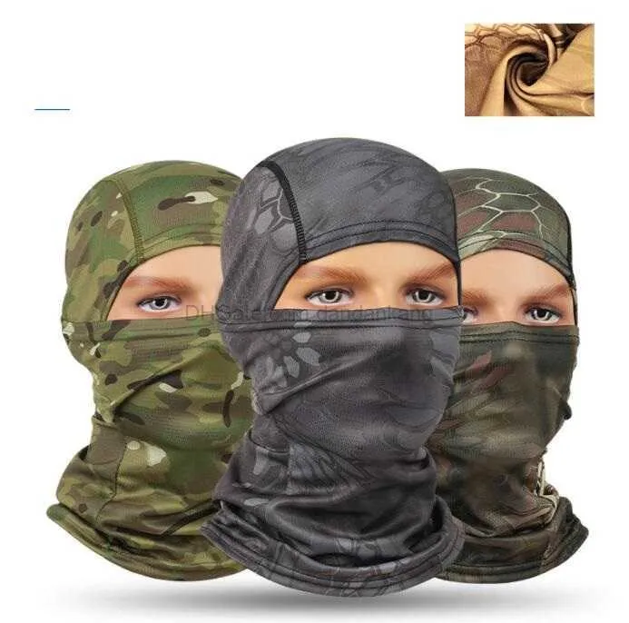 Gros polyester design cool camouflage masque de ski multicolore cagoule chapeaux pour moto vélo masques de cyclisme casquette soleil masque de protection UV