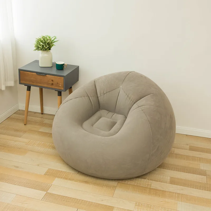 110 cm uppblåsbar avkopplande vikbar soffa bönpåse stol pvc vikbar soffa luftmöbler i vardagsrumsloungen camping lat väska luft soffa dubbel