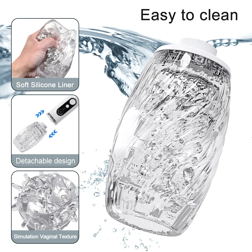 Masturbators Typhoon Automatic Male Masturbator Telescopic Rotation Vibrating Masturbation Cup Sex Toys_voghion.com