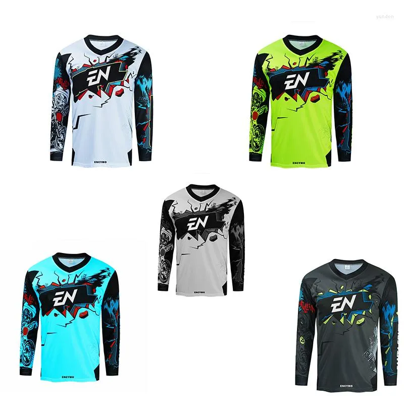 Vestes de course ENCYMO VTT vtt équipe sportive maillot de motocro cyclisme DH manches longues hommes