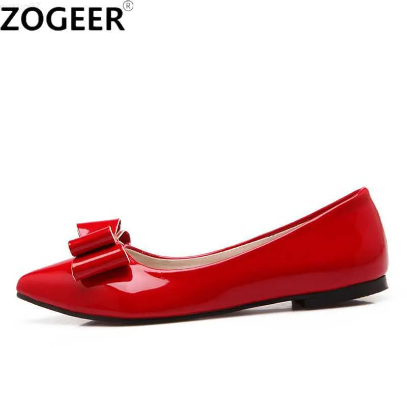 Elbise ayakkabı moda ayakkabıları kadın daireler bahar sonbahar dişi bale ayakkabıları sivri ayak parmağı katı kırmızı bej rahat düz loafer ayakkabıları büyük boy 48 l230721