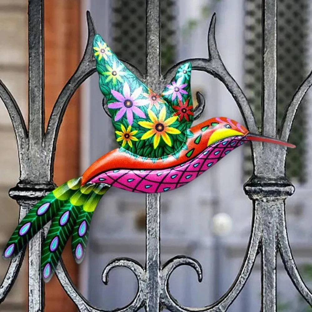 Metal Artwork Hummingbird Bird Wall Artwork For Outdoor And