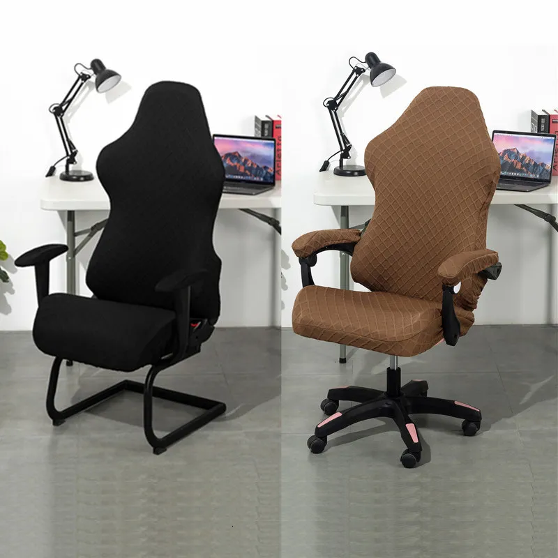 Stol täcker Jacquard Gaming Cover Home Office Elastic fåtöljplats för spelhall datorstolar slipcovers 230720