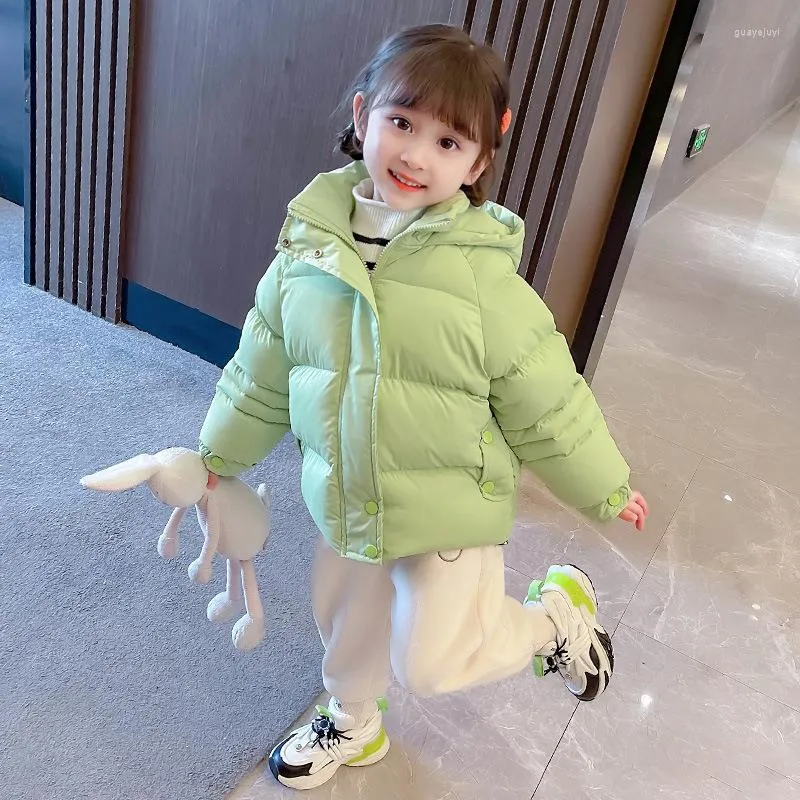 Down Coat Girls Fall Winter Green Thermal Hoodie Clothing For Kids Clothes Baby Wear Blus Sportwear Fashion Outerwear 8 9