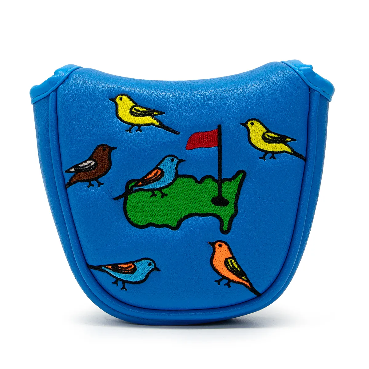 Другие продукты для гольфа High Quality Golf Headcover Blue Birdie Desgin Head Cover для Mallet Blade Blade Putter Golf с Magnet Premium Leather 230720