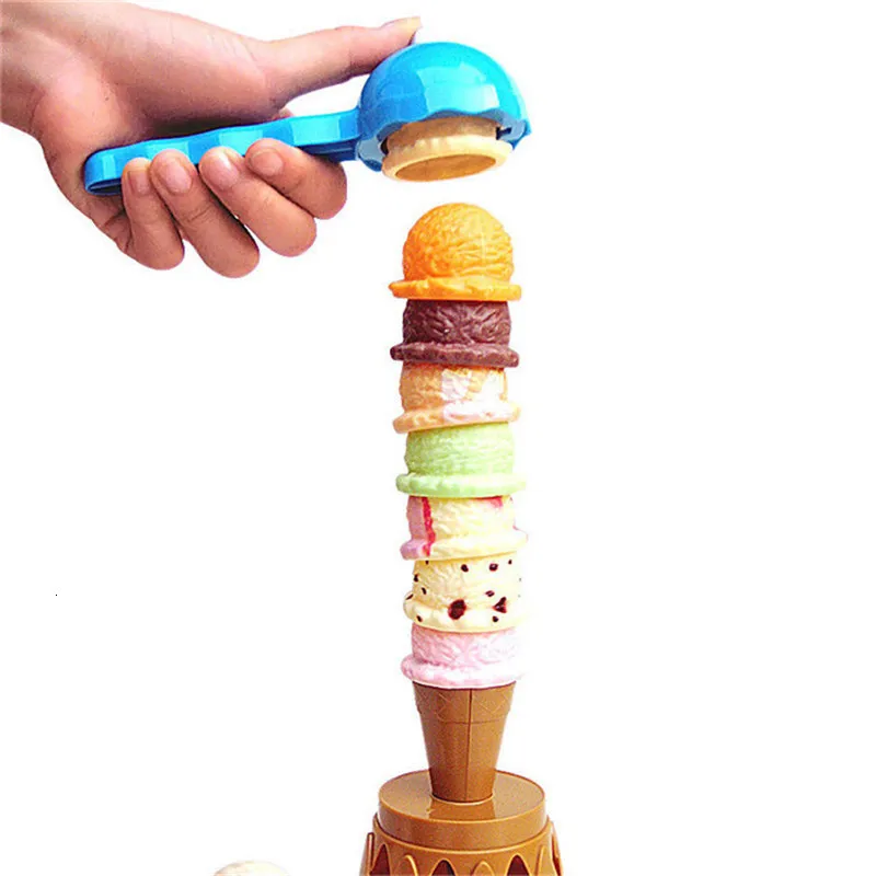 Cucine Gioca cibo 16pcs Gelato Stack Up Play Tower Giocattoli educativi Bambini Carino Simulazione Giocattolo alimentare Bambini Gelato Fai finta di giocare 230720