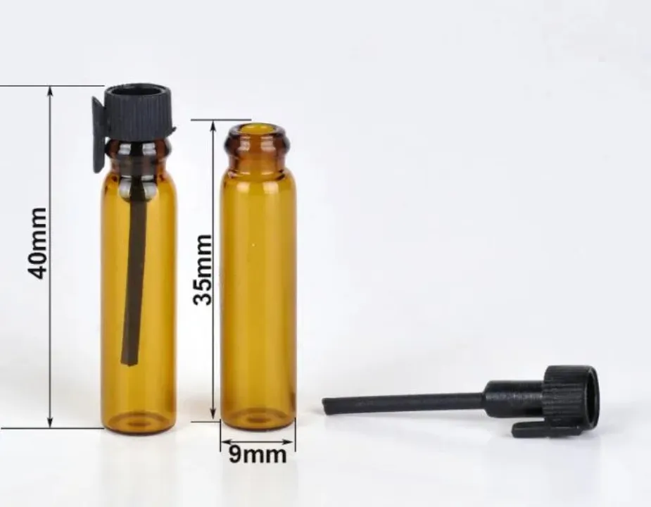 high quanlity Refillable Amber 1ML ROLL ON fragrance PERFUME GLASS BOTTLES  OIL Bottle Perfume Bottles b700