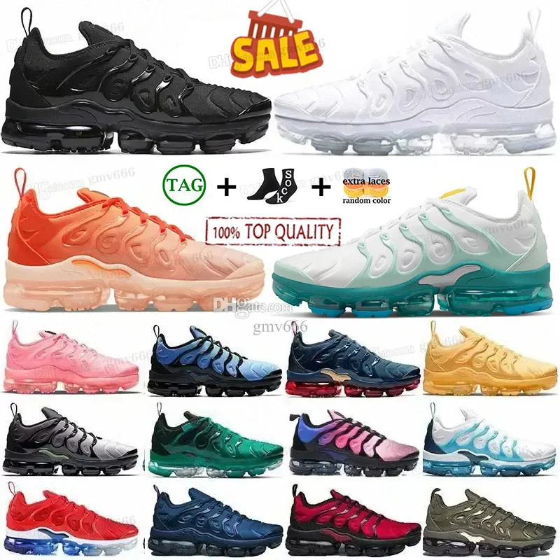 2024 TN Plus buty do biegania mężczyźni trenerzy Triple Black Tennis Ball USA Cherry Hyper Violet Olive Gradients Atlanta Outdoor Sports Sneakers