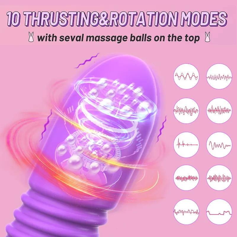 Vibrateur rotatif rétractable pour point g et clitoris_voghion.com
