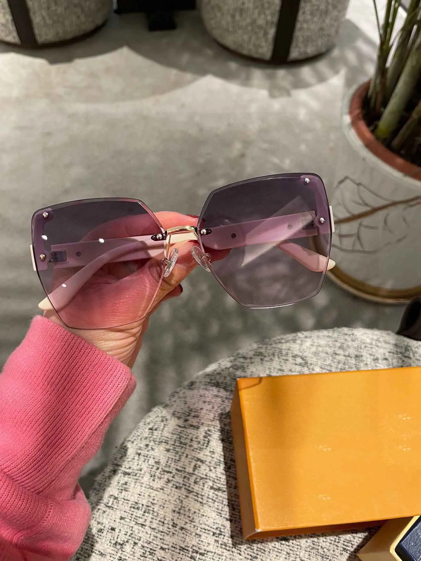 Designerskie okulary przeciwsłoneczne kwadratowe okulary przeciwsłoneczne kobiety duże ramkę kolorowe okulary słoneczne żeńskie lustro Oculos gradientowe odcienie