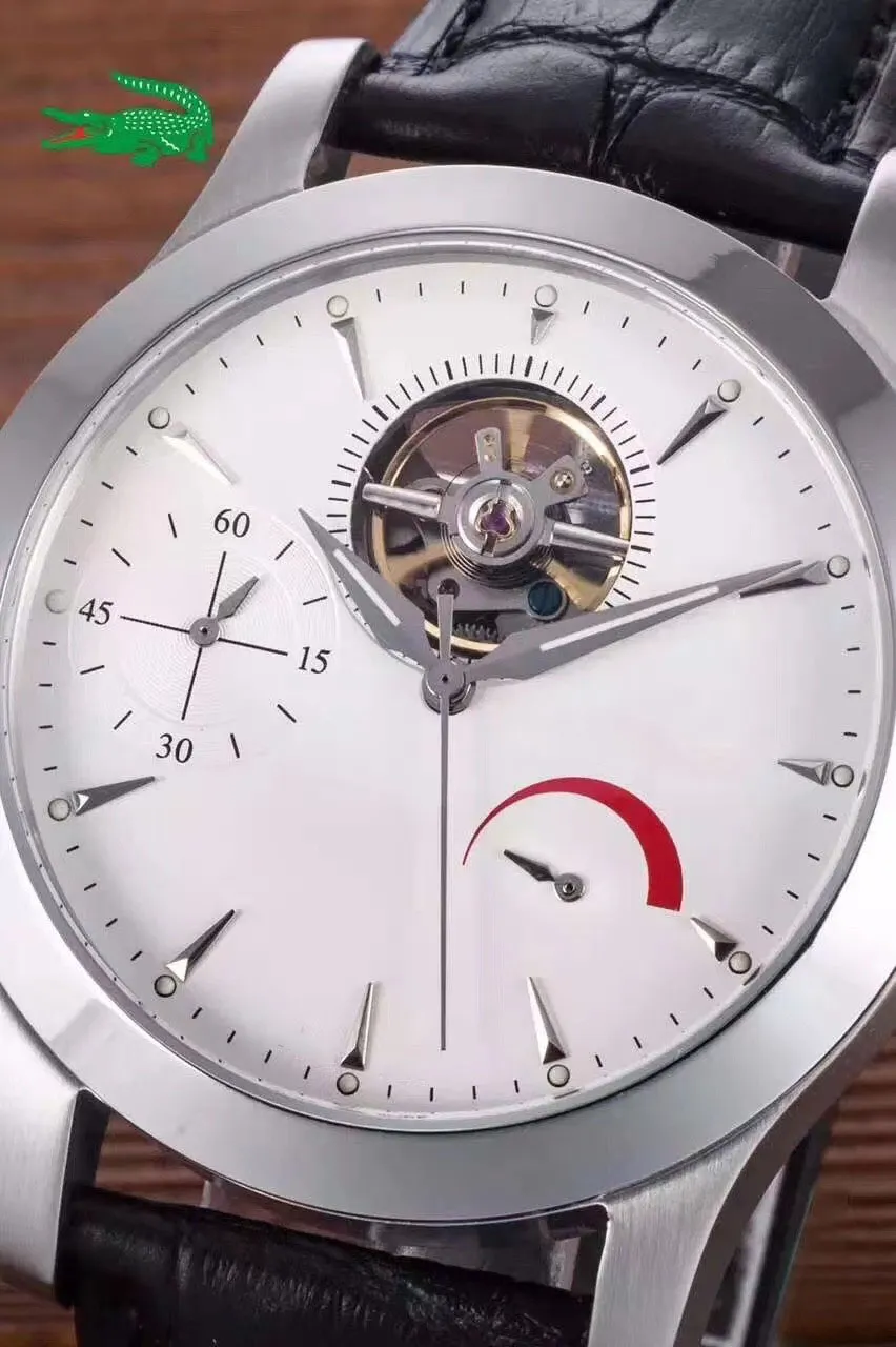 Tourbillon zegarki dla mężczyzn Mechaniczne ręczne zegarek na ręce na rękę 40 mm tarcza szafir ze stali nierdzewnej kryształowy wodoodporny biznes luksusowy sukienka zegarek