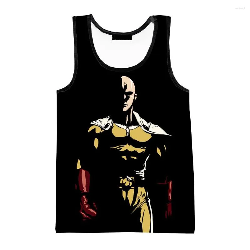 Herren Tank Tops Anime One Punch Männer Mode Sommer Ärmellos Frühling Harajuku Persönlichkeit 3D Gedruckt Strand Tees