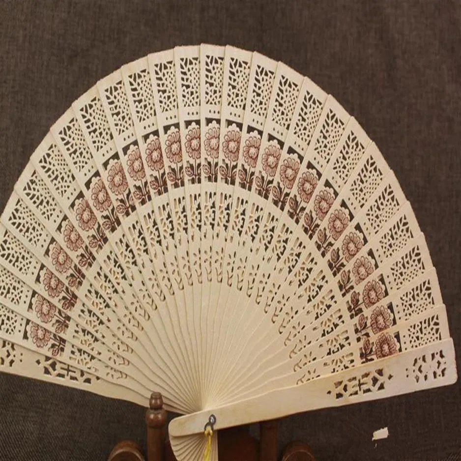 Bridal Wedding Fans Chinese Wooden Fans Bridal Accessories Handmade 8'' Fancy Cheap Wedding Favours Small Gifts for Gues254O