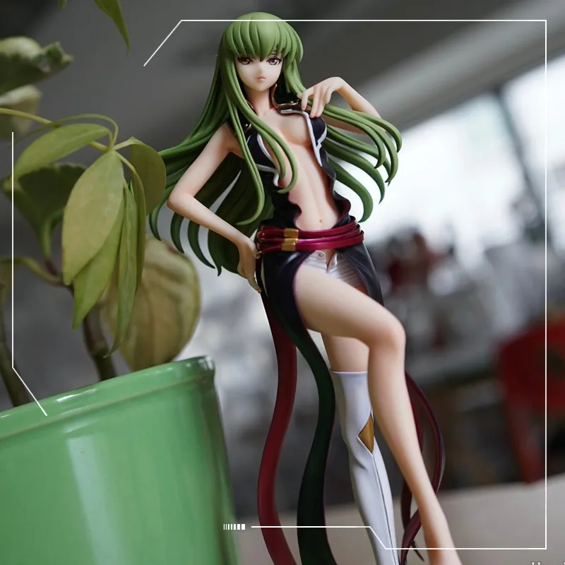 Anime Manga 23cm G.E.M. Seriekod Geass: Lelouch of the Rebellion R2: C.C PVC Action Figure Collectible Model Toys Doll Gifts Högsta version.