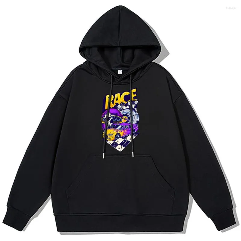 Men's Hoodies Skull Racing Driver Street Hip Hop Hoody Male Casual Streetpullover Cotton Oversized Sweatshirt Fashion Clothes Couple