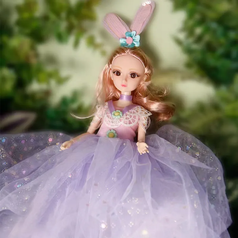 DHgate 50 cm Ice Princess Barbie Doll Keychain with Exquisite Wedding Dress for Girls Toys Gifts