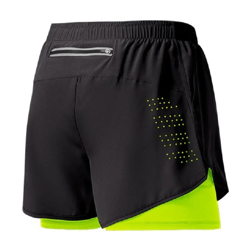 Pantalones cortos para hombres Pantalones cortos de gimnasia Hombres Pantalones cortos de entrenamiento de dos pisos Pantalones cortos de entrenamiento de secado rápido Pantalones deportivos deportivos para correr Pantalones cortos para correr Hombres 230720