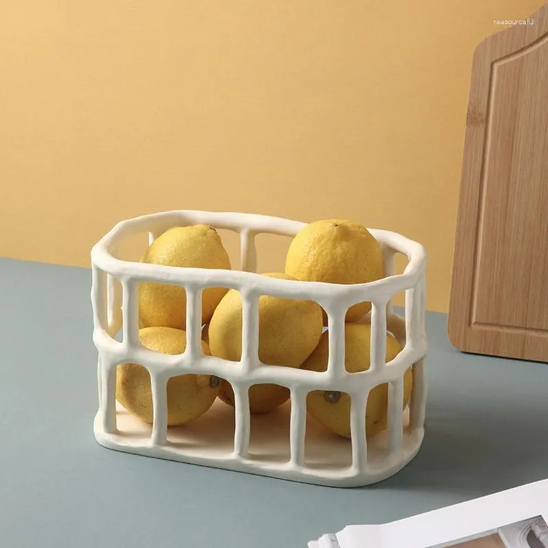 Platen Nordic Hars Holle Fruit Opslag Mand Dessert Voedsel Organizer Plaat Brood Snoep Lade Thuis El Homestay Decor