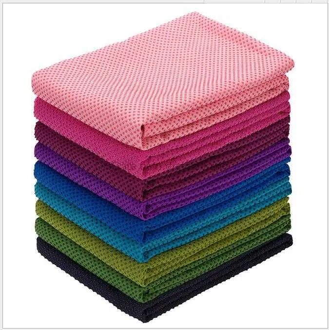 coperte di alta qualità stuoie per yoga asciugamani per esercizi fitness puntini in silicone tessuto tappetino premium asciugamani casa pilates pastiglie antiscivolo coperta con borsa a rete portatile