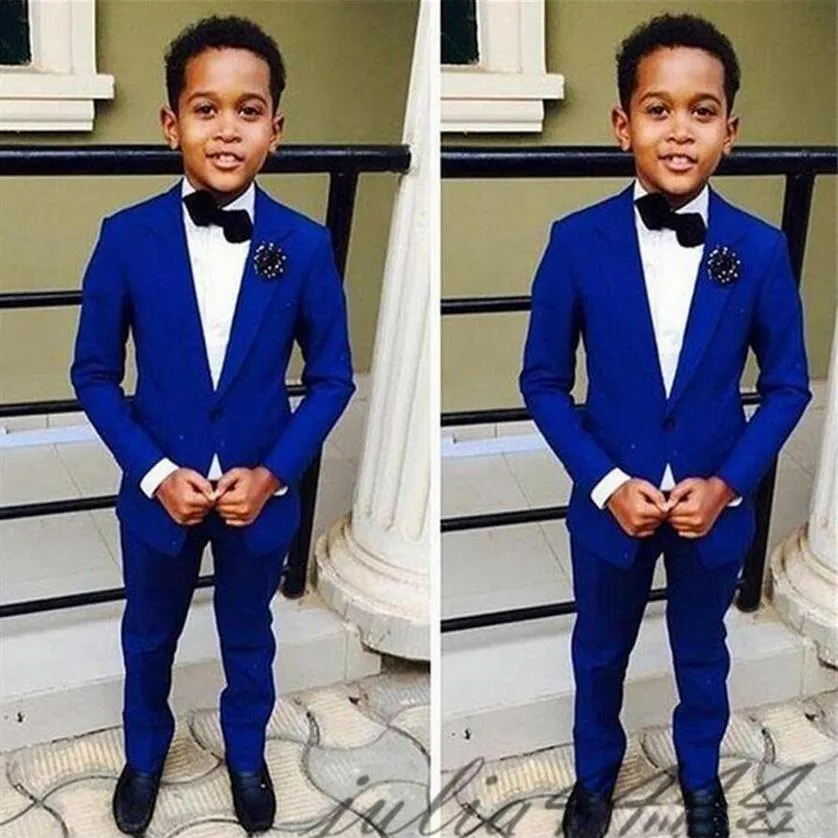 Designers Royal Blue Children suits for party occasion 2pieces boy wedding suits set Children's Clothing Suits & Blazers bl320t