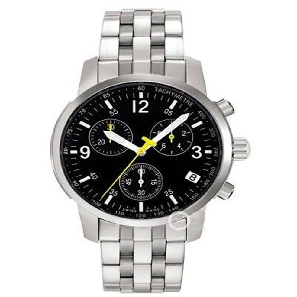 E All-stalowy pasek Chronograf Mens Watch Sapphire Glass Model T17 1 586 52 SWISS ETA Ruch T17158652 T17 BO2978