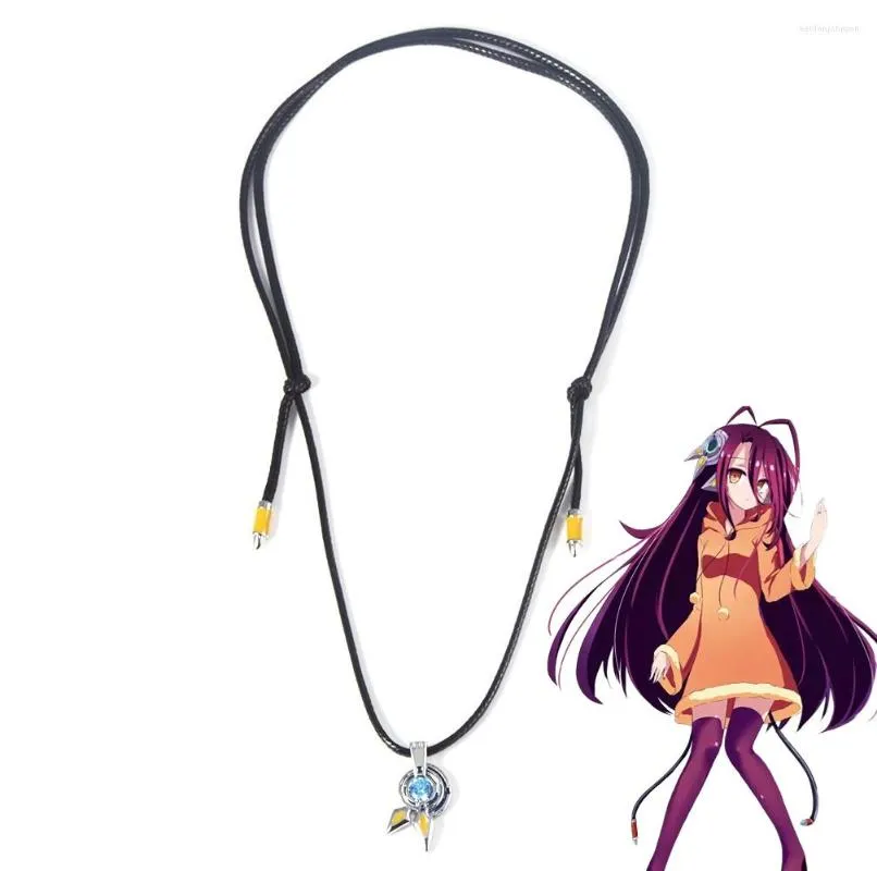 Hänge halsband anime inget spel liv halsband schwi dola sutefani cosplay mäns och kvinnors smycken presenthuvudkläder