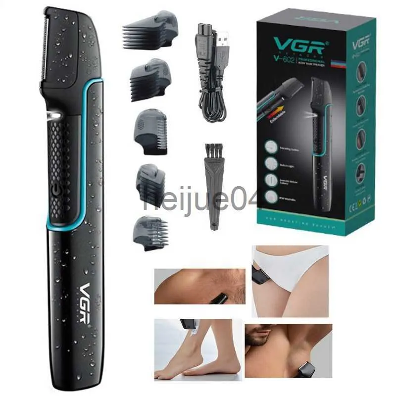 Tagliacapelli Trimmer VGR Tagliacapelli per il corpo Tagliabarba professionale Rasoio per capelli elettrico impermeabile Rasoio per capelli ricaricabile Lady Wet Dry Groomer V602 x0728