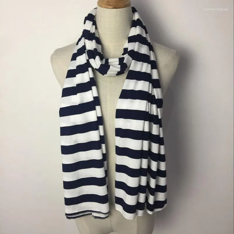 Sjaals Buitenlandse Handel Custom Spot Rayon Jersey Gestreepte All-Matching Cotton Sjaal Dual Purpose Multi-Color Optioneel