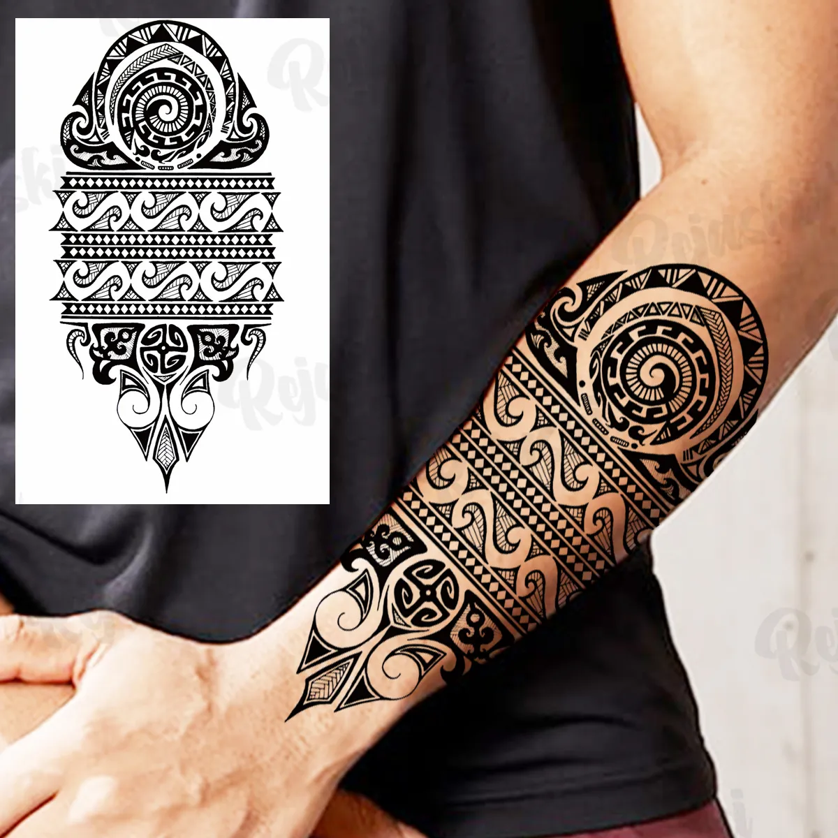 Tatuaggi Temporanei Totem Grandi Uomini Donne Realistici Maori Drago Spine  Adesivi Tatuaggi Finti Braccio Corpo Tatuaggi Impermeabili Tribali Da 7,69  €