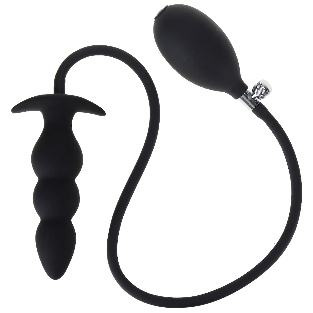 Inflatable Anal Plug Expandable Silicone Anus Toy For Adults_voghion.com