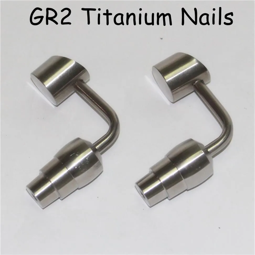 Unha de titânio sem domo Universal Titânio GR2 Nails Joint 10mm 14mm 18mm Macho para Fêmea para Dab Rig Glass Water Bong268v